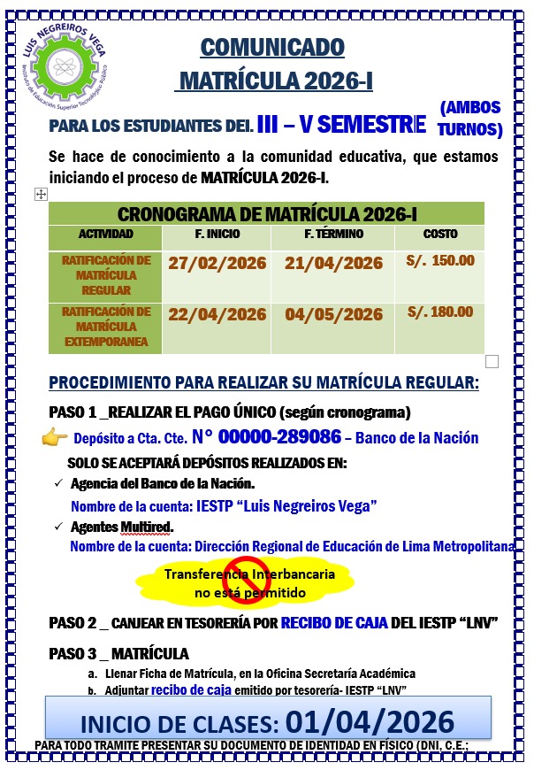 Ratificación de matrícula